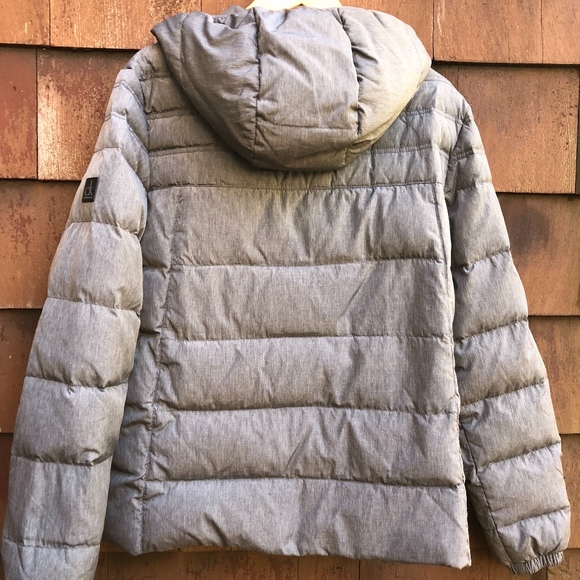NWT Calvin Klein Jeans Women Gray DOWN Packable Full Zip Hoodie Puffer Jacket M - Picture 9 of 9